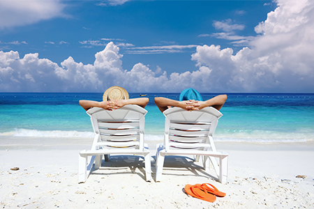 Couple on a tropical beach