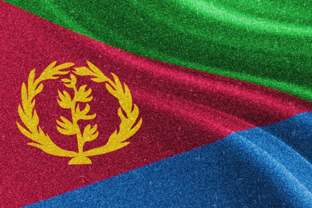 Eritrea glitter texture flag, national flag.