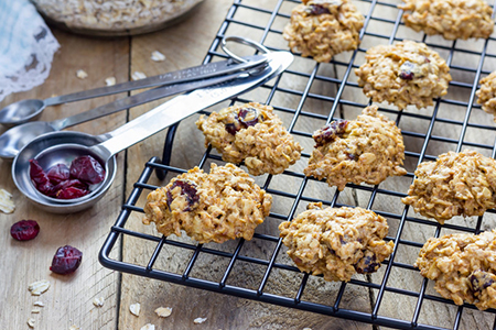 Healthy cookies on cooling rack