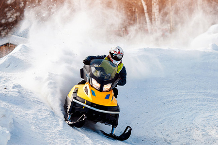 Snowmobile rider