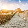 The Great Wall in the sunset,in Beijing, China