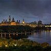 Panoramic view of Downtown Ottawa and the Parliament of Canada. Taken from Nepean Point