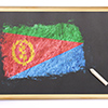 Eritrea flag drawn on chalkboard