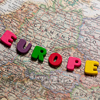 photo of map of European countries and colorful letters on the wonderful background