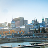 Old Port and city skyline - Montreal, Quebec, Canada