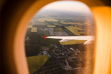 View from airplane enroute Helsinki-Berlin, Germany